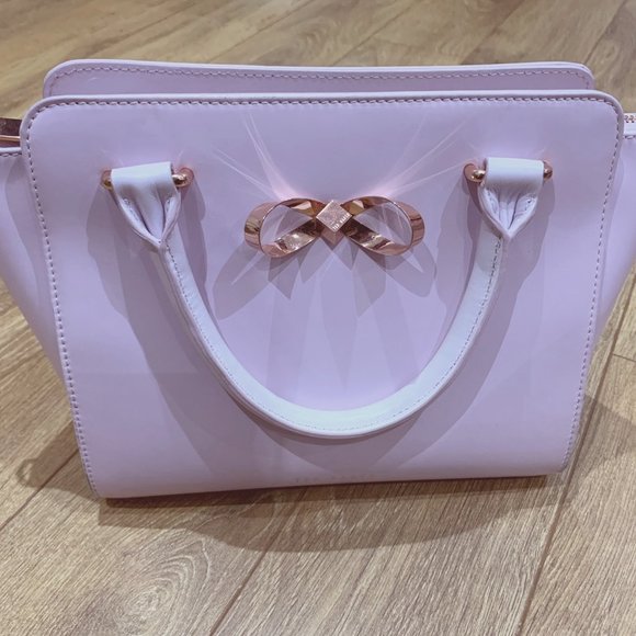 Ted Baker Pink Bow Satchel with Rose Gold Hardware - Picture 1 of 5